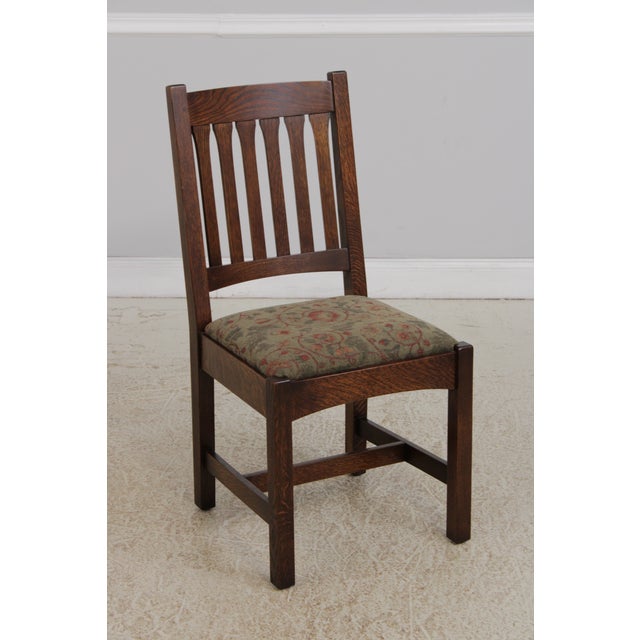 Set of 8 Stickley Mission Oak Dining Room Chairs For Sale - Image 9 of 18