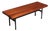 Teakwood and Metal Bench, Italy, 1970s For Sale