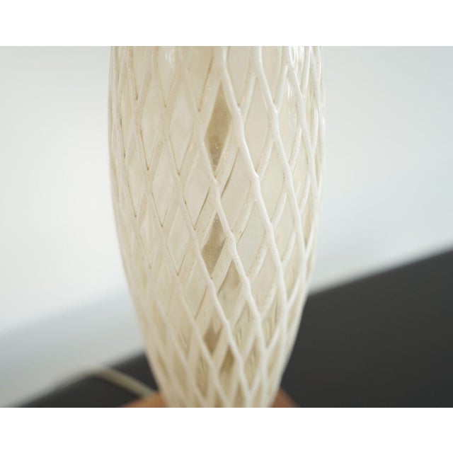 Pair of Murano Glass Table Lamps on Walnut Bases, Italy, 1960s For Sale - Image 4 of 6