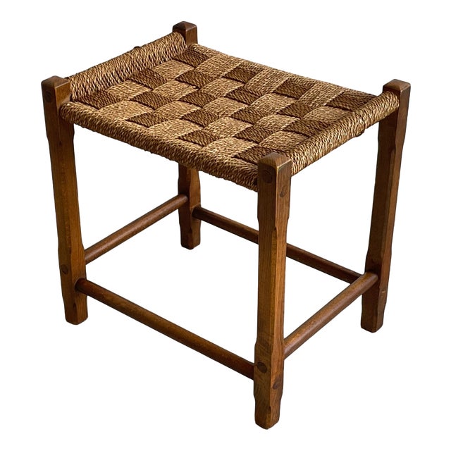 Mid-Century Modern Woven Rope Stool, Europe, 1960s For Sale