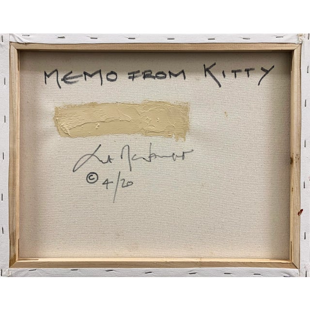 Textile 'Memo From Kitty' by Anthony McNaught, 2020; California Abstract Expressionist in Brick, Coral and Ivory For Sale - Image 7 of 7