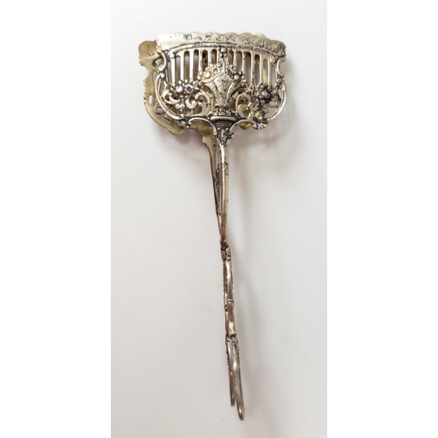 Late 19th Century 19th Century German 800 Silver Asparagus Tongs Serving Utensil For Sale - Image 5 of 9