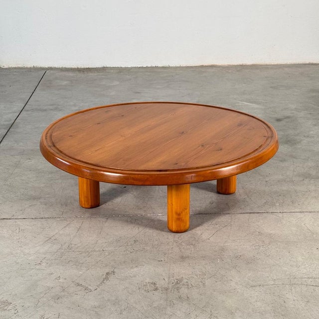 1960s Round Pine Coffee Table by Charlotte Perriand for Les Arcs, France, 1960s For Sale - Image 5 of 18