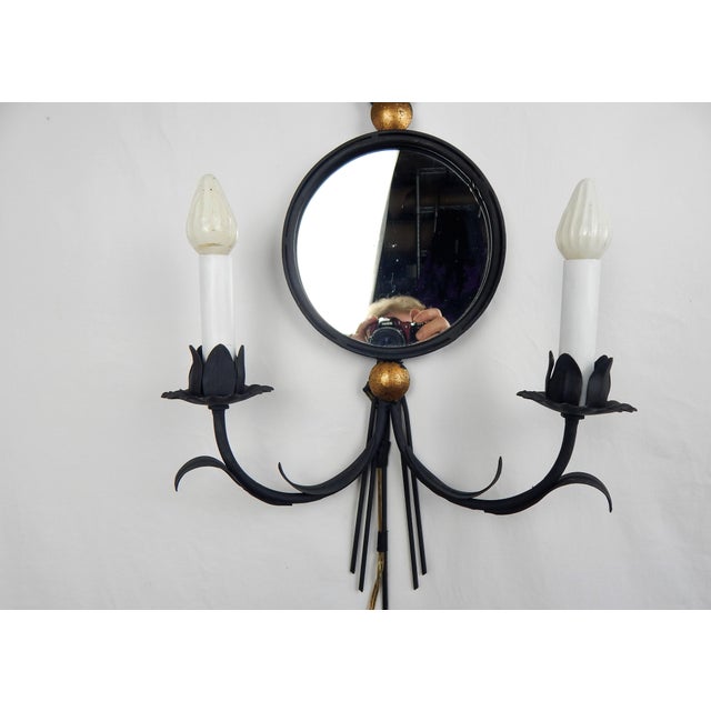 Florentia Florentia Italian Mirrored Electric Sconce For Sale - Image 4 of 9