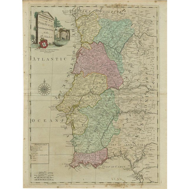 Antique map by Bowles For Sale