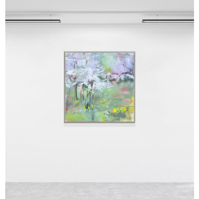 "Motomachi Sakura" by Trixie Pitts Abstract Landscape Oil Painting For Sale In Nashville - Image 6 of 12