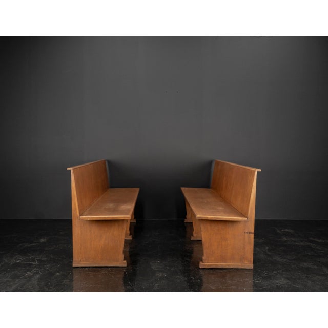 Vintage Oak Bench, 1960s For Sale - Image 9 of 18