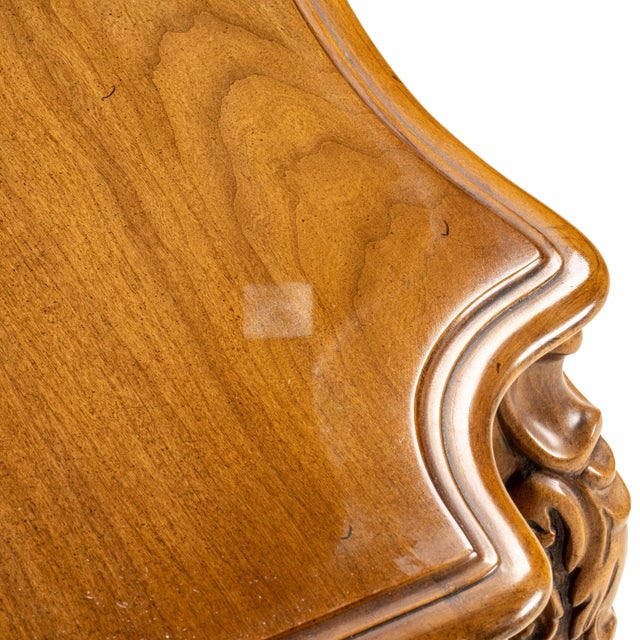 Vintage French Provincial Walnut Credenza Buffet Sideboard Carved Rococo 79" For Sale - Image 9 of 18