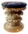 Mid 20th Century Italian Hand Carved Wood Ottoman With Scalamandré Tiger Velvet Upholstery For Sale