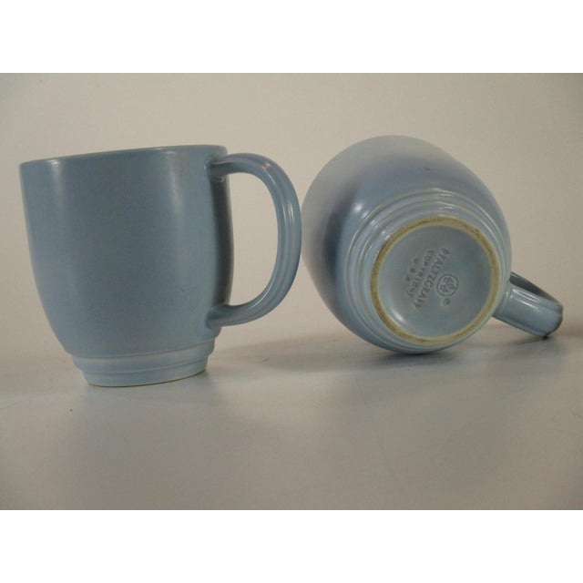 Mid 20th Century Light Blue Coffee Cups Mugs Vintage Pfaltzgraff - Set of 2 For Sale - Image 6 of 10