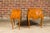 Mid 20th Century Italian Rococo Style Burl Wood Marquetry Bedside Chests with Cabriole Legs For Sale - Image 10 of 12