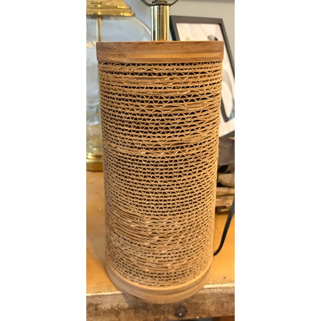 Mid 20th Century Mid Century Modern Gregory Van Pelt Cardboard and Wood Lamp For Sale - Image 10 of 11