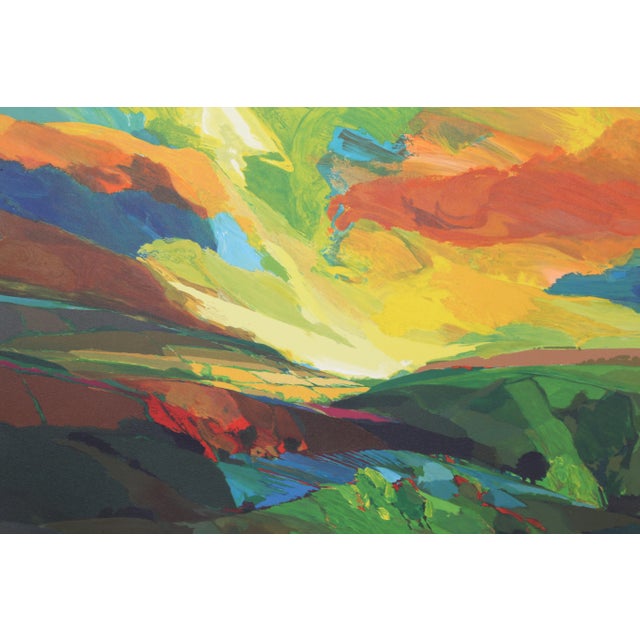 Artist: David Leverett, British (1932 - ) Title: Greenfields: Sacred Garden Series Year: 1990 Medium: Lithograph, Signed...