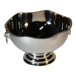 1980’s Vintage/New Silver Punch Bowl With Gadroon Border