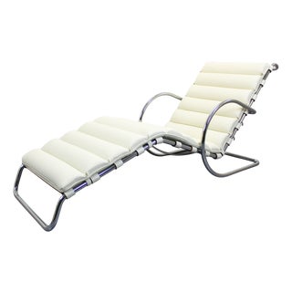 Leather and Steel Chairs Knoll Mr by Ludwig Mies Van Der Rohe for Knoll Inc. / Knoll International, 1970s, Set of 2 For Sale