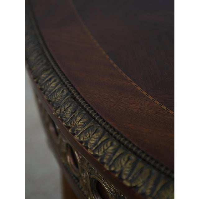 Vintage Louis XVI Mahogany Marquetry Inlaid End Table For Sale - Image 13 of 15