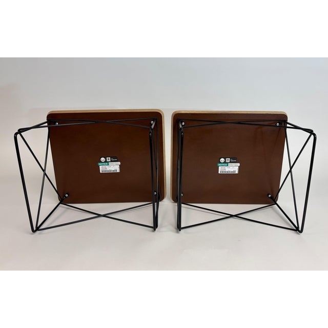 Mid-Century Modern Eames Wire Base Low Tables by Herman Miller Set of Two For Sale - Image 3 of 7