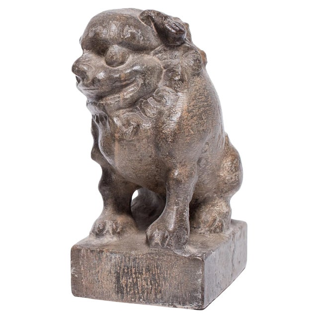 Early 21st Century Petite Chinese Fu Dog Guardian For Sale - Image 5 of 7