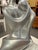 Postmodern Two Lovers, Silver Plaster Sculpture on Black Plaster Base For Sale - Image 3 of 6