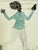 Ree Brown Outsider Artist Pair of Watercolor Paintings of Girls Playing For Sale In Seattle - Image 6 of 9