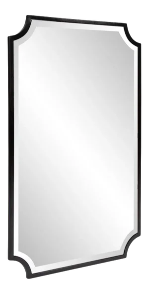 Kenneth Ludwig Chicago Hastings Brushed Black Shield Frame Mirror
