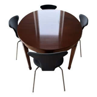 Mid-20th Century Hepplewhite Mahogany Dining Table with Extension, Denmark For Sale