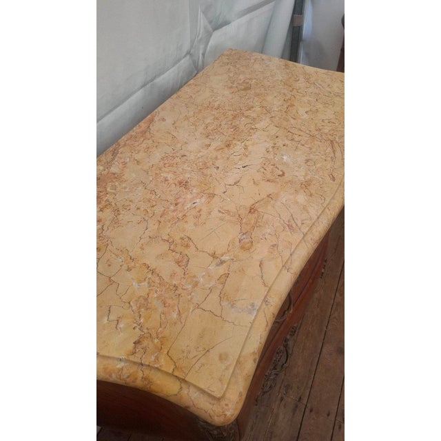 1950s Louis XV Style Marquetry Chest of Drawers, 1959 For Sale - Image 5 of 10