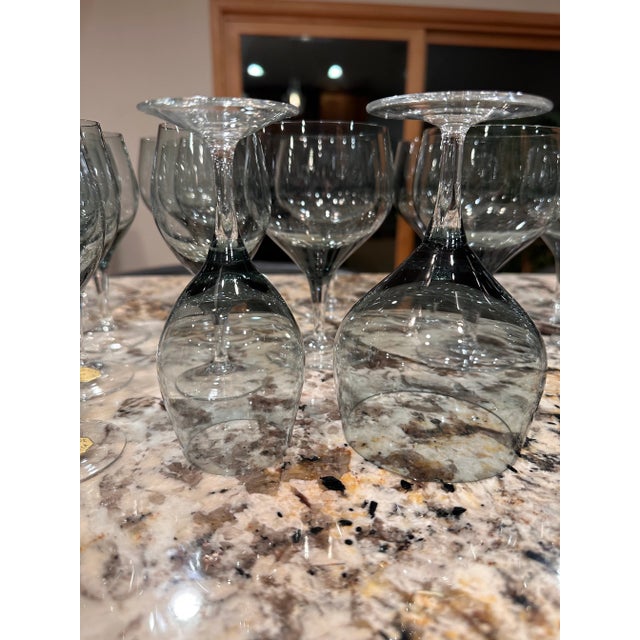 Glass Royal Moselle Blue Nova Smoke Water and Wine Glassware Drinkware Set, Made in Austria- 21 Pieces Large Set Barware For Sale - Image 7 of 11