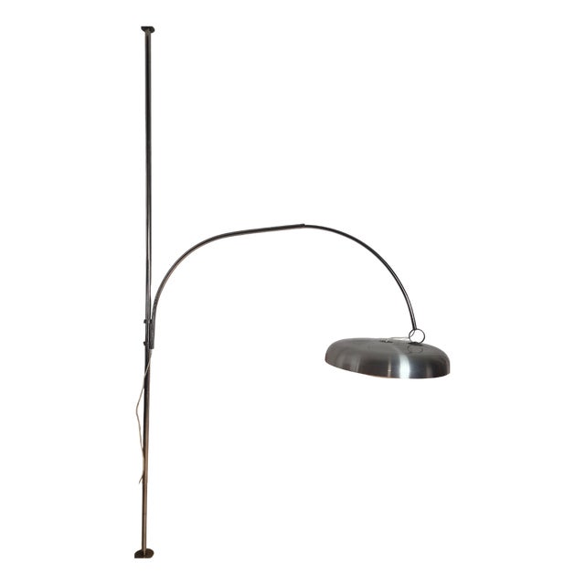 Metal Arc Floor Lamp attributed to Pirro Cuniberti for Sirrah, 1970s For Sale