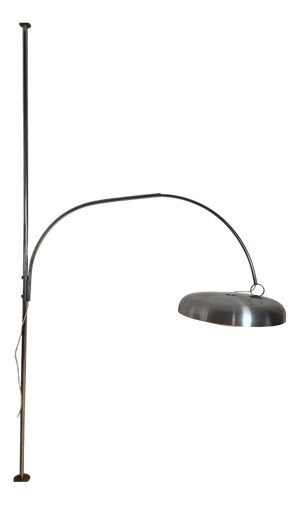 Metal Arc Floor Lamp attributed to Pirro Cuniberti for Sirrah, 1970s