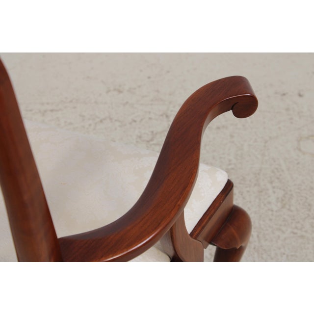 Set of 10 Henkel Harris Cherry Queen Anne Dining Room Chairs For Sale - Image 11 of 18