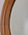 Vintage Italian Round Wall Mirror in Walnut, 1970s For Sale - Image 9 of 10