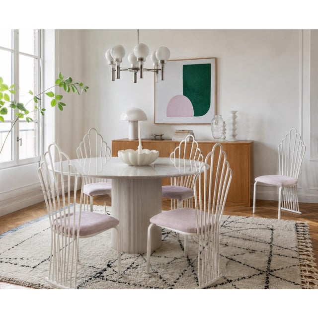 Art Deco 1980s Art Deco Revival Dining Chairs, Set of 5 – Skyscraper Back Design For Sale - Image 3 of 11