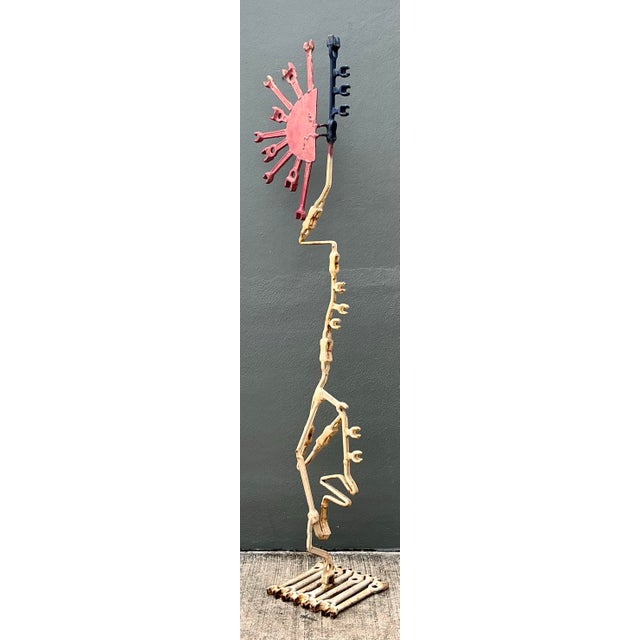 Vintage Industrial Welded Wrench Sculpture For Sale In West Palm - Image 6 of 13