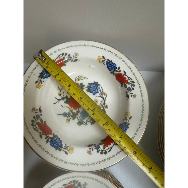 Vintage 1960 Aynsley and Sons England Hand Painted "Famille Rose" 56pc Dinner Set for 8 For Sale - Image 10 of 18