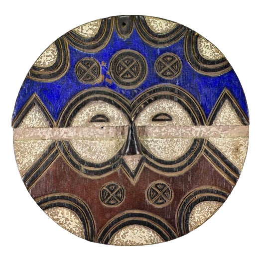 Vintage Handcrafted African Mask, 20th Century For Sale