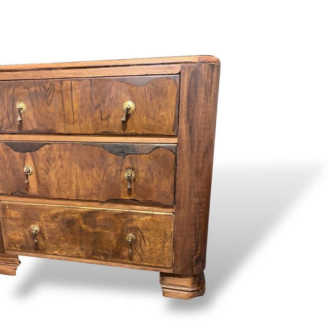 Art Deco CC41 Chest of Drawers in Burr Walnut For Sale - Image 5 of 9