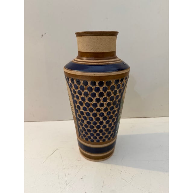 Vintage Mexican Hand-Painted Ceramic Vessel For Sale - Image 4 of 7