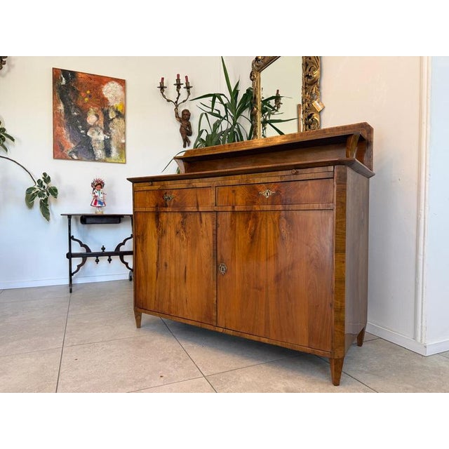 Biedermeier Sideboard in Walnut Veneer, 1900 For Sale - Image 4 of 17