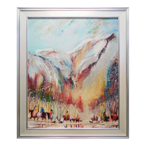 Earl Biss "Riding Below Pryor Gap With a Group of Dogs" Giclee New Custom Framed