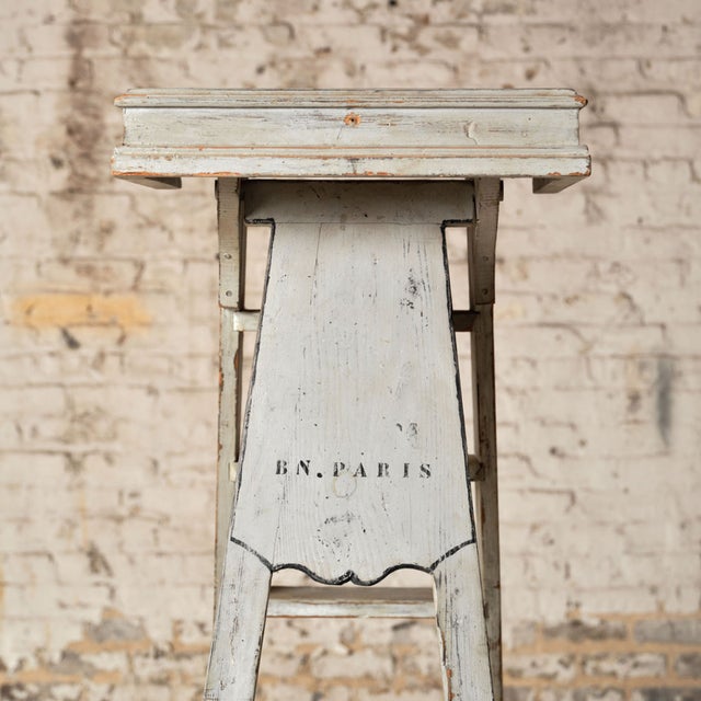 1920s French Oak Library Ladder From the Bibliothque Nationale De Paris For Sale In Birmingham - Image 6 of 7
