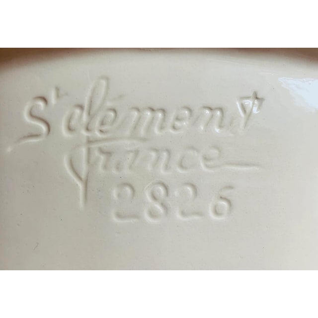 Ceramic Antique 1930s St Clement French Majolica Asparagus Serving Platter For Sale - Image 7 of 9