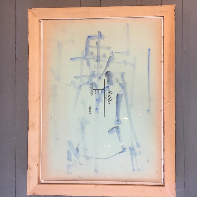 1970s Mid-Century Original Modernist Figurative Painting For Sale - Image 5 of 6