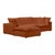 Cali Rust Performance Fabric Modular 4 Piece Sectional For Sale - Image 4 of 8