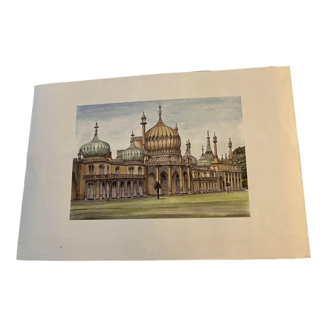 1989 Brighton Royal Pavilion Art Print After Roger Mayles For Sale