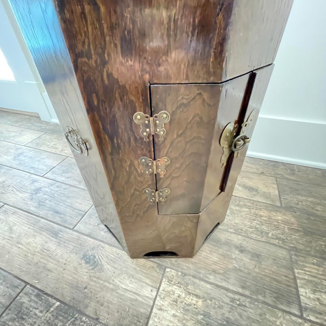 Vintage Octagon Korean Hat Box Table Chairish