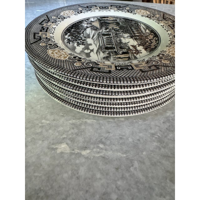 Royal Stafford Royal Stafford Willow Black & Gold Salad Plates - 4 Pieces For Sale - Image 4 of 6