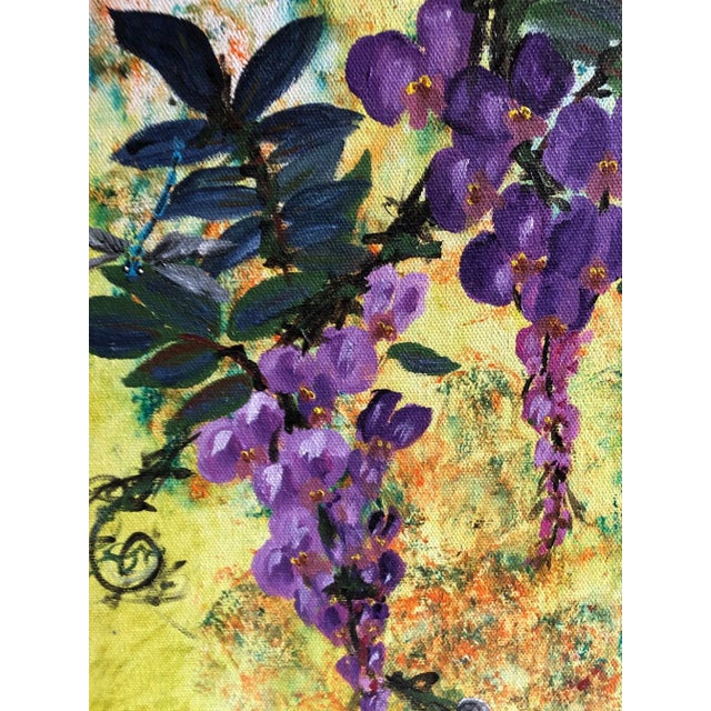 Evocative colorful landscape watercolor painting on canvas, entitled "Spirit of the South Mountain". Late 20th century by...