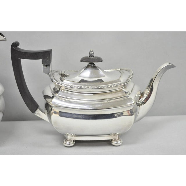 Walker & Hall Antique Walker & Hall 53499 Art Deco Silver Plated Tea Service Set - 4 PCS For Sale - Image 4 of 16