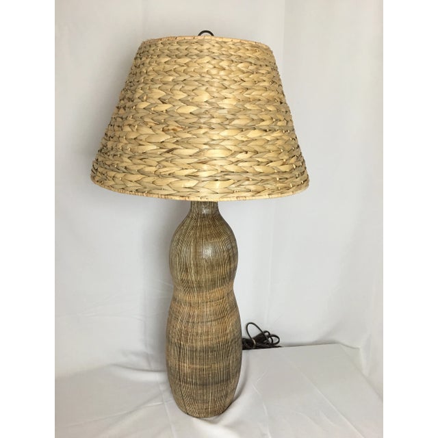 1960s Organic Free Form Pottery Table Lamp For Sale - Image 10 of 10